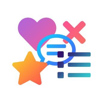 Verschiedene Symbole für Features von datinger